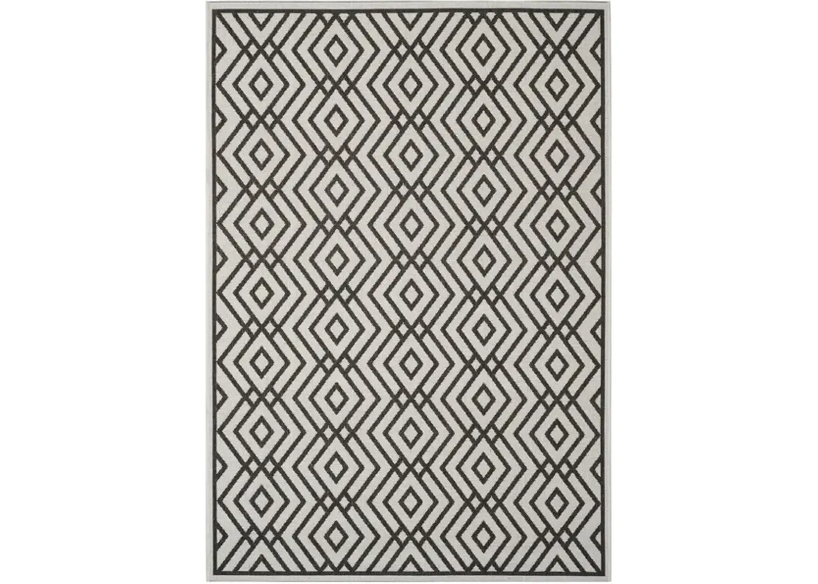 LINDEN 126 Collection LND126A-5 Light Grey / Charcoal 5'-3" X 7'-6"