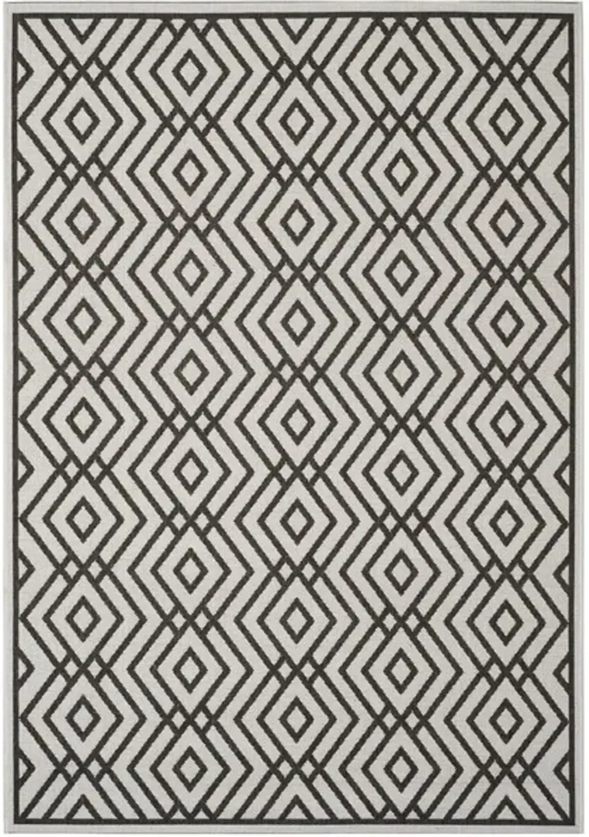 LINDEN 126 Collection LND126A-5 Light Grey / Charcoal 5'-3" X 7'-6"