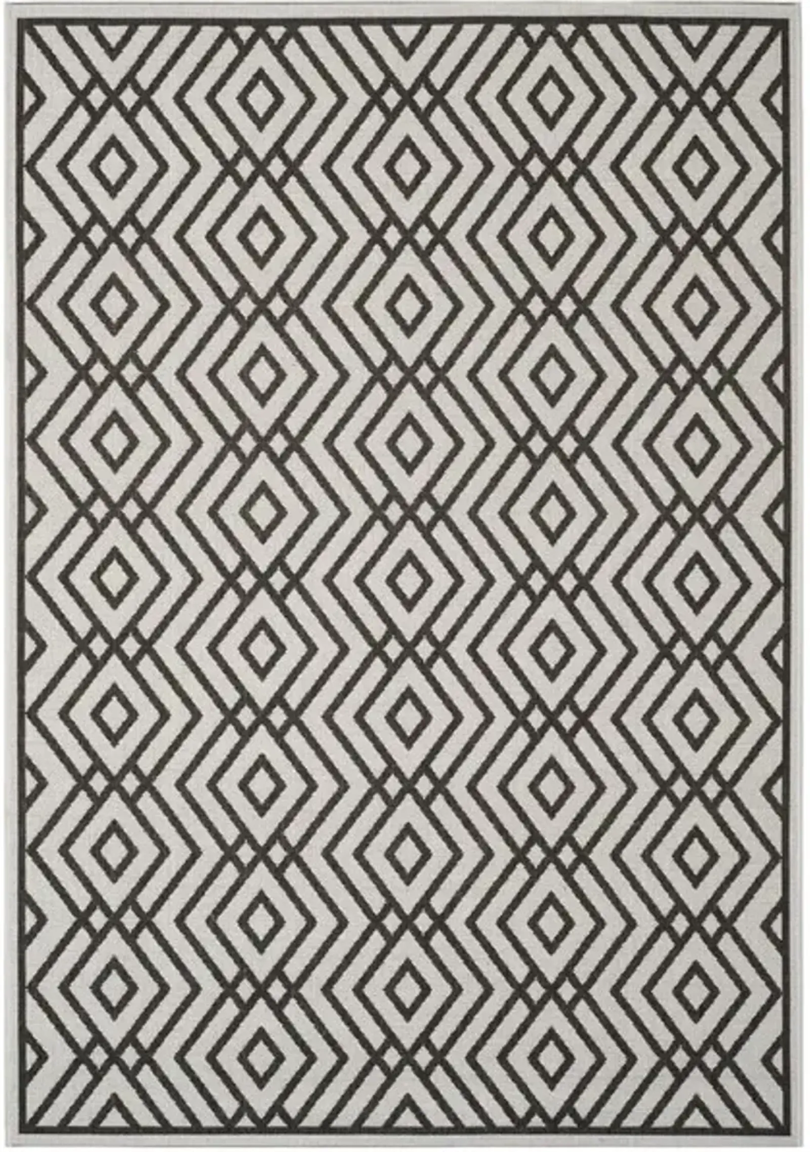 LINDEN 126 Collection LND126A-5 Light Grey / Charcoal 5'-3" X 7'-6"