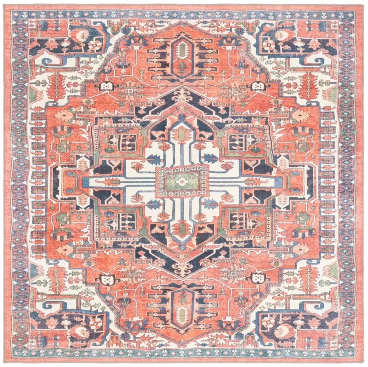 SERAPI 812 RUST  6'-7' x 6'-7' Square Square Rug