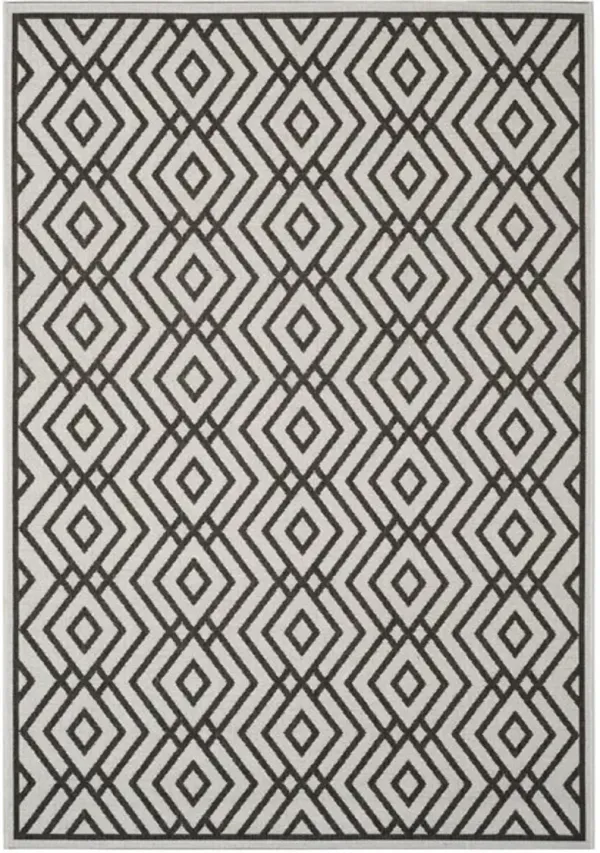 LINDEN 126 Collection LND126A-4 Light Grey / Charcoal 4' X 6'