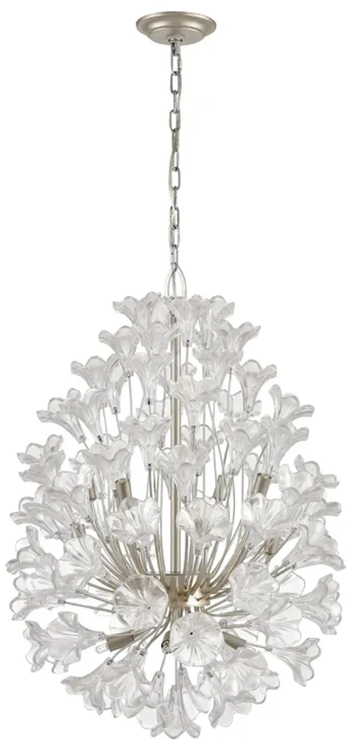 Celene 22" Wide 12-Light Chandelier - Aged Silver