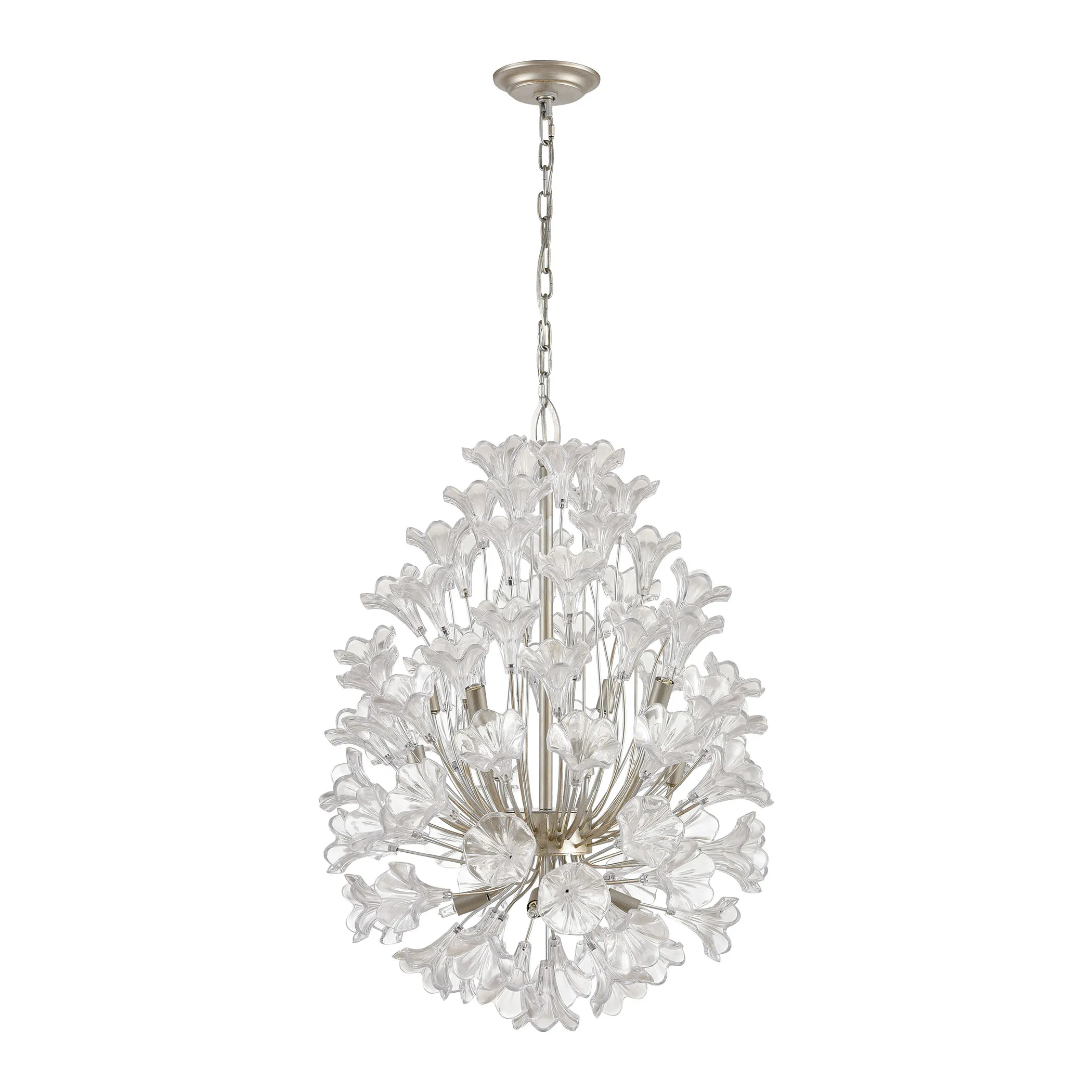 Celene 22" Wide 12-Light Chandelier - Aged Silver