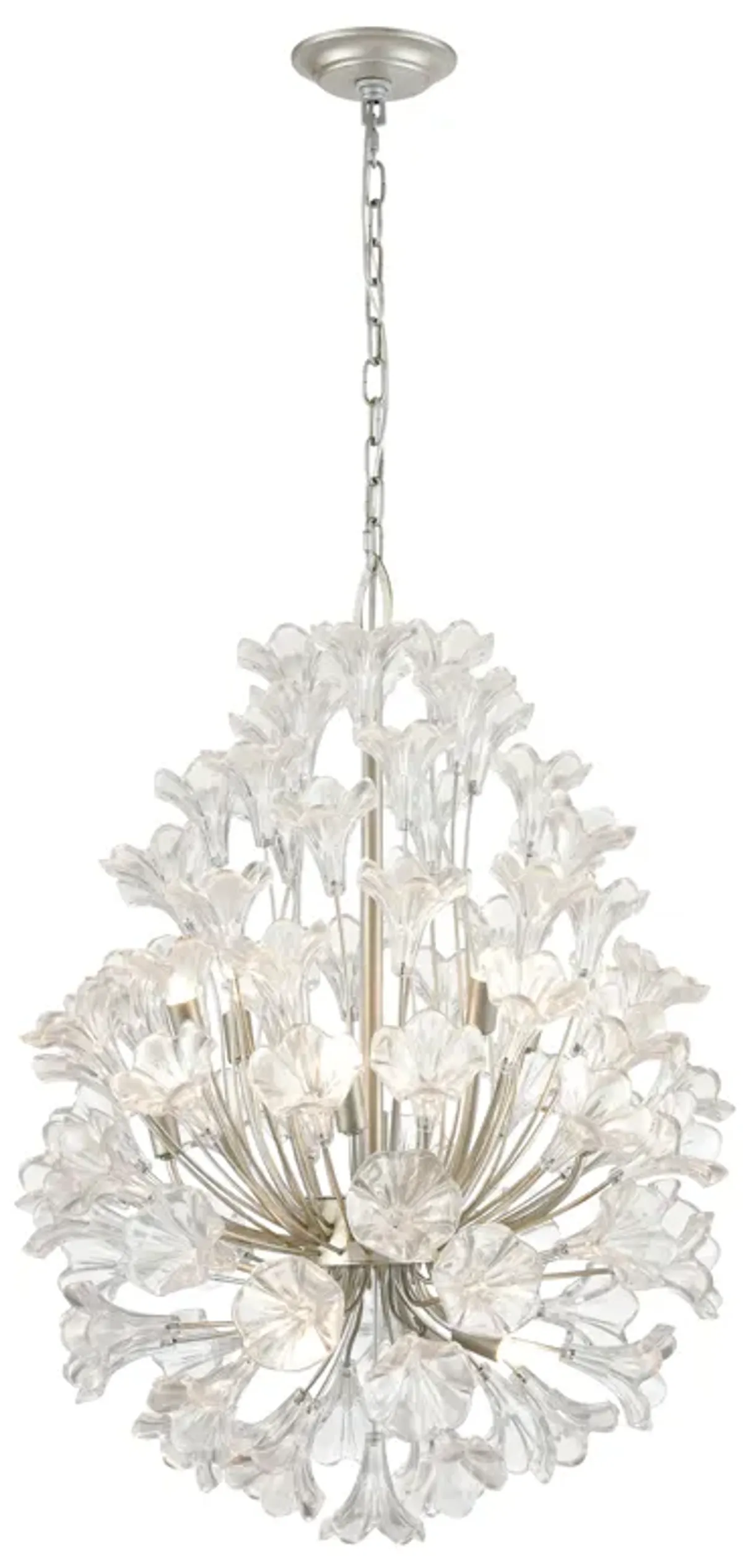 Celene 22" Wide 12-Light Chandelier - Aged Silver