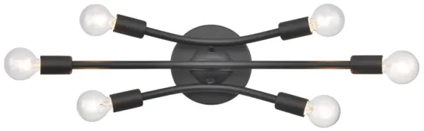 Xavier 19.75'' Wide 6-Light Vanity Light - Matte Black