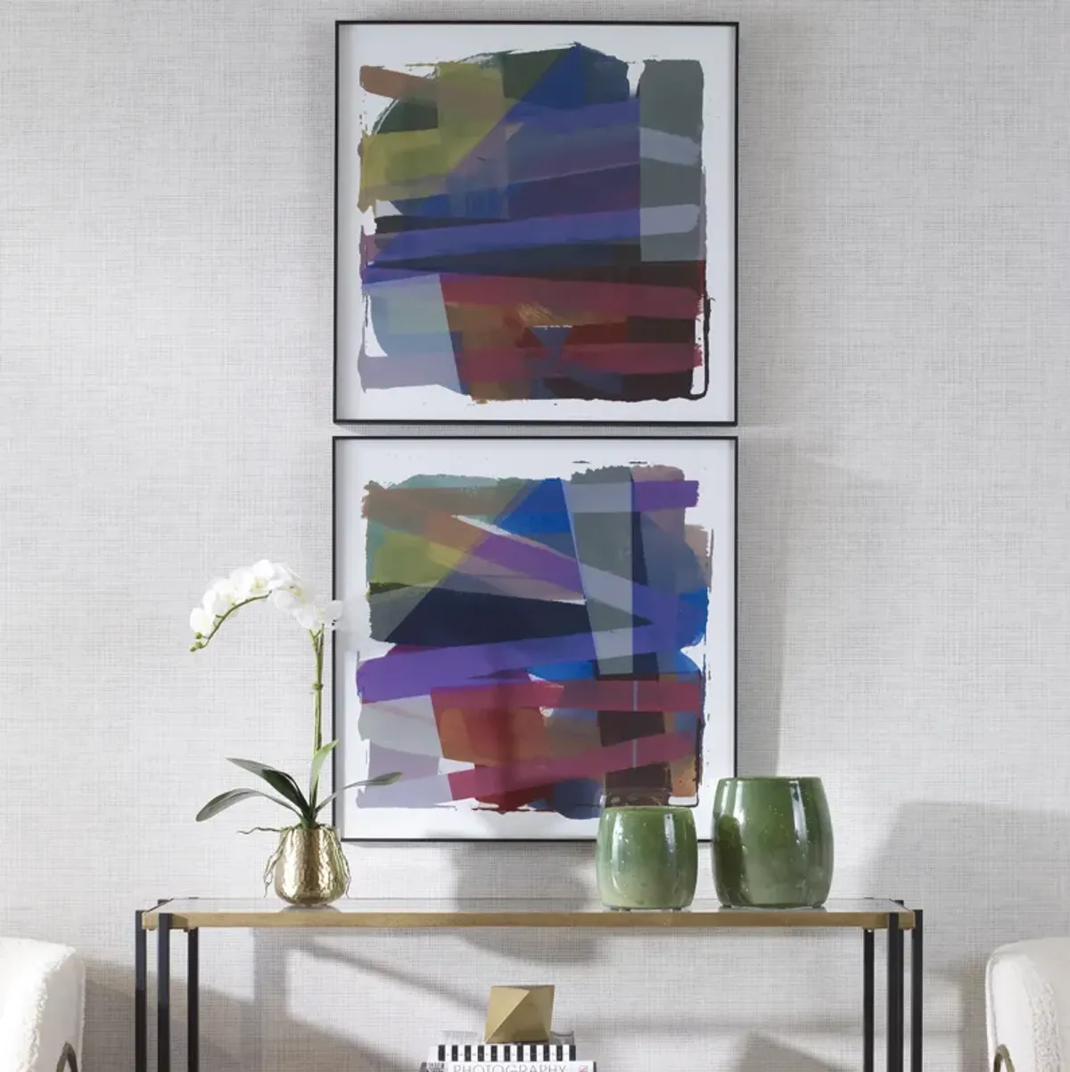 Vivacious Abstract Framed Prints, Set/2