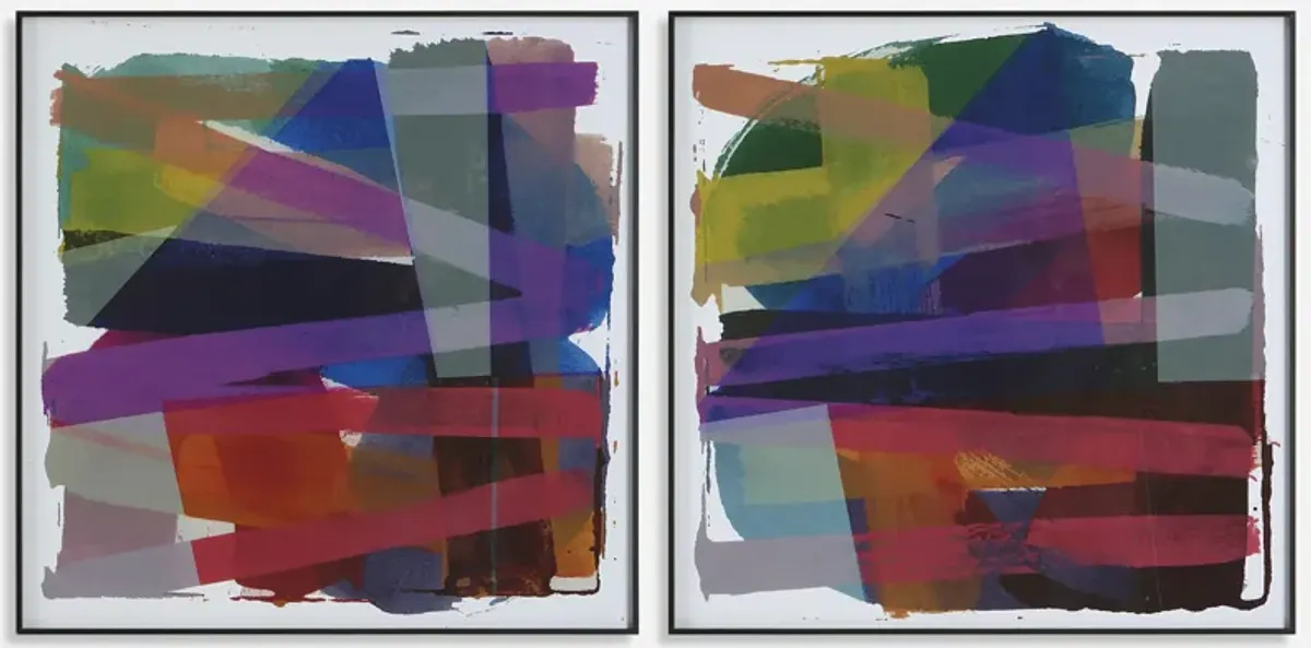 Vivacious Abstract Framed Prints, Set/2