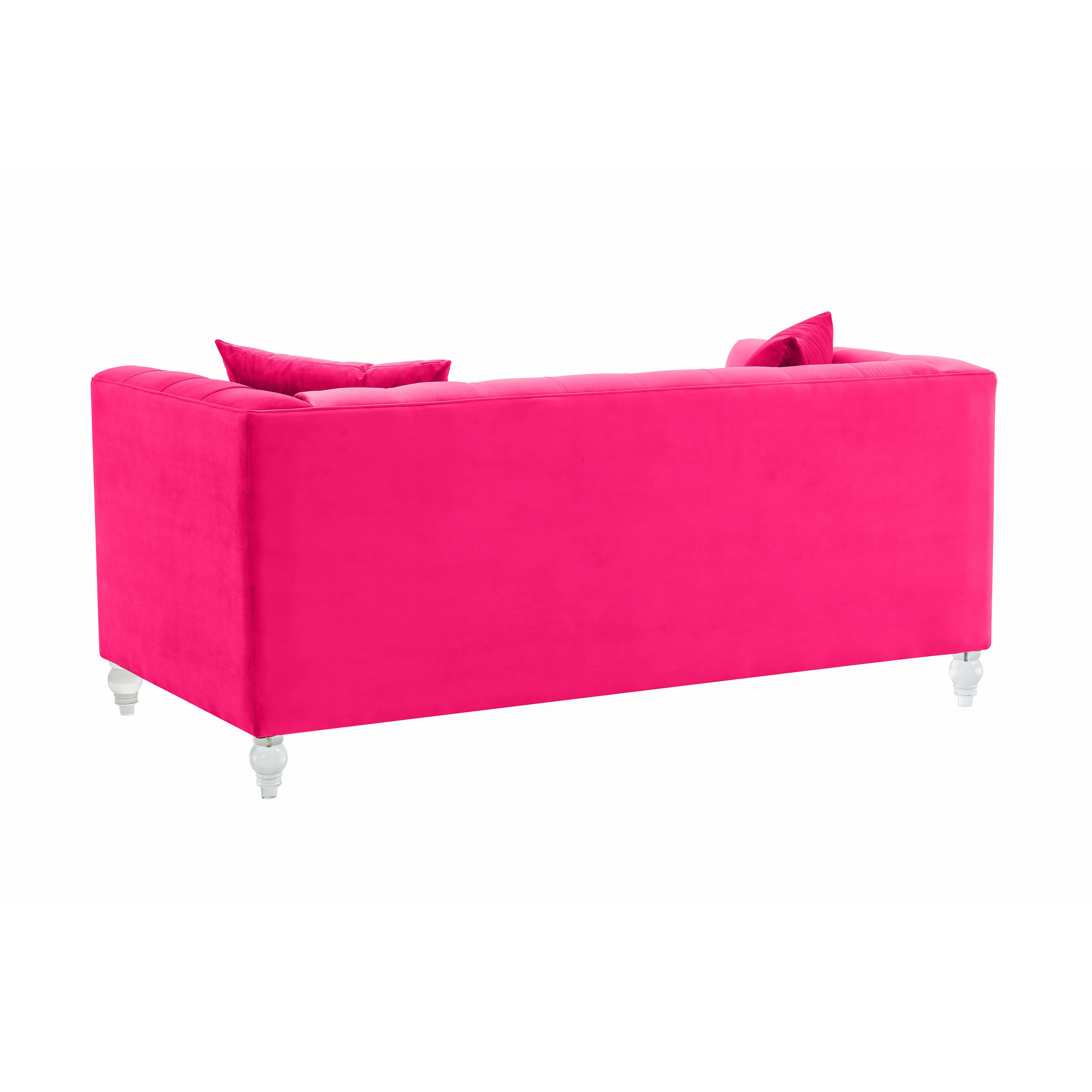 Bea Hot Pink Velvet Loveseat