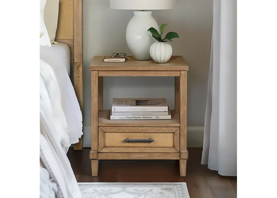 Salina Woven Cane Nightstand