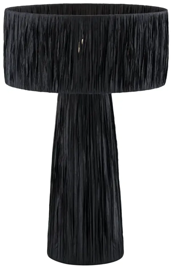 Shelby Rafia Black Table Lamp