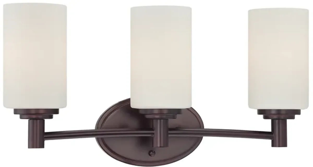 Pittman 19" Wide 3-Light Vanity Light - Sienna Bronze