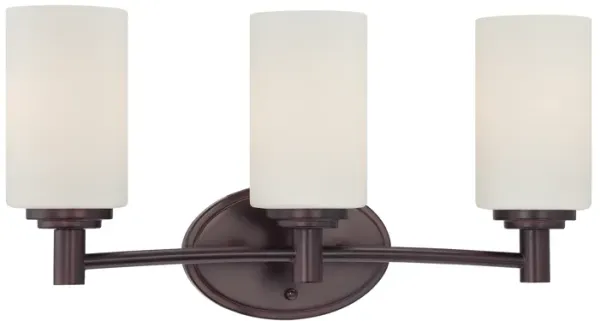Pittman 19" Wide 3-Light Vanity Light - Sienna Bronze