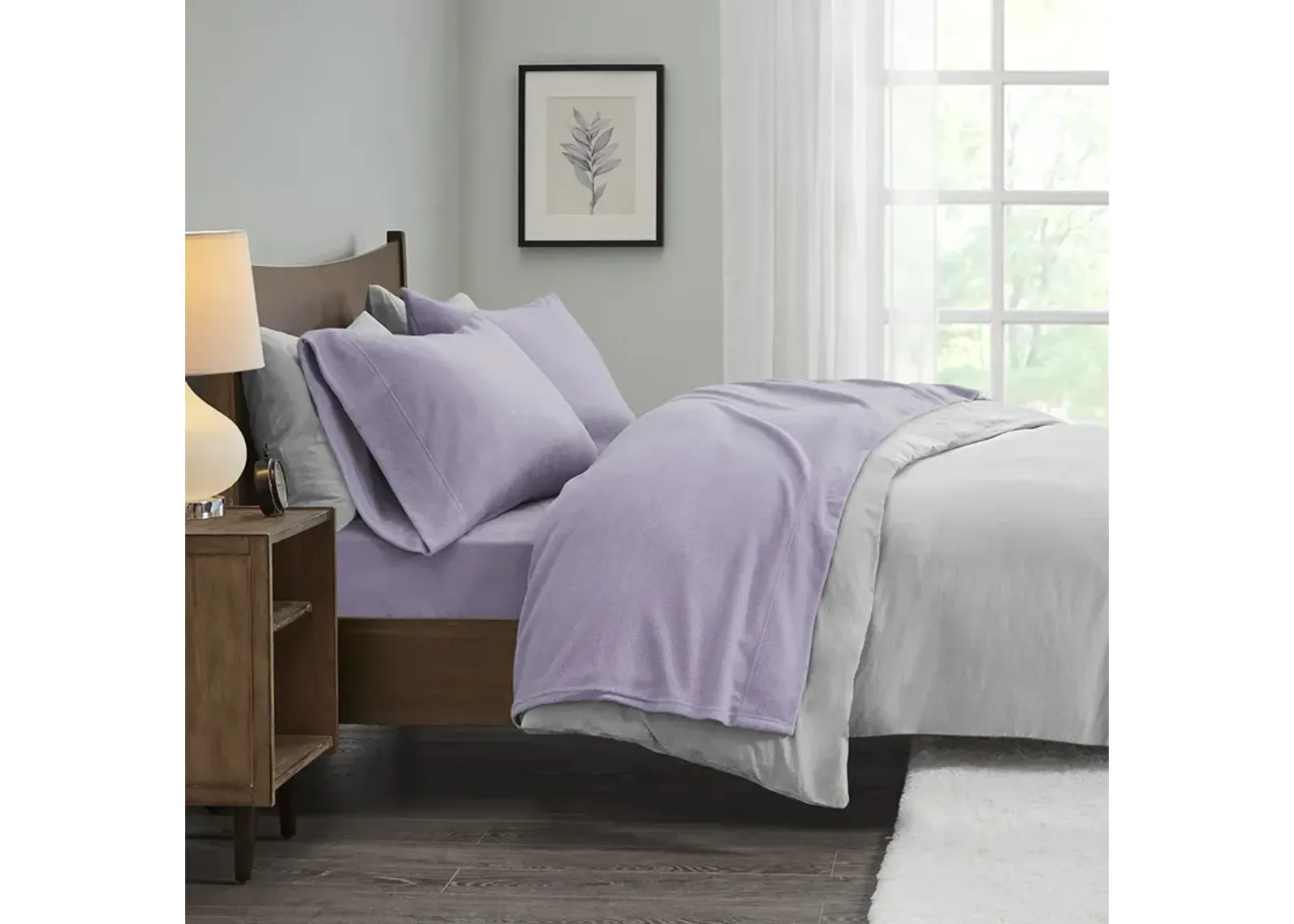 True North by Sleep Philosophy Micro Fleece Lavender Sheet Set