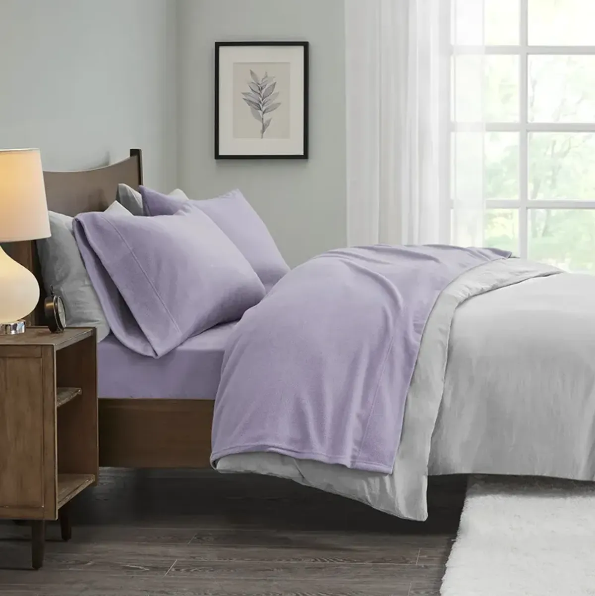 True North by Sleep Philosophy Micro Fleece Lavender Sheet Set