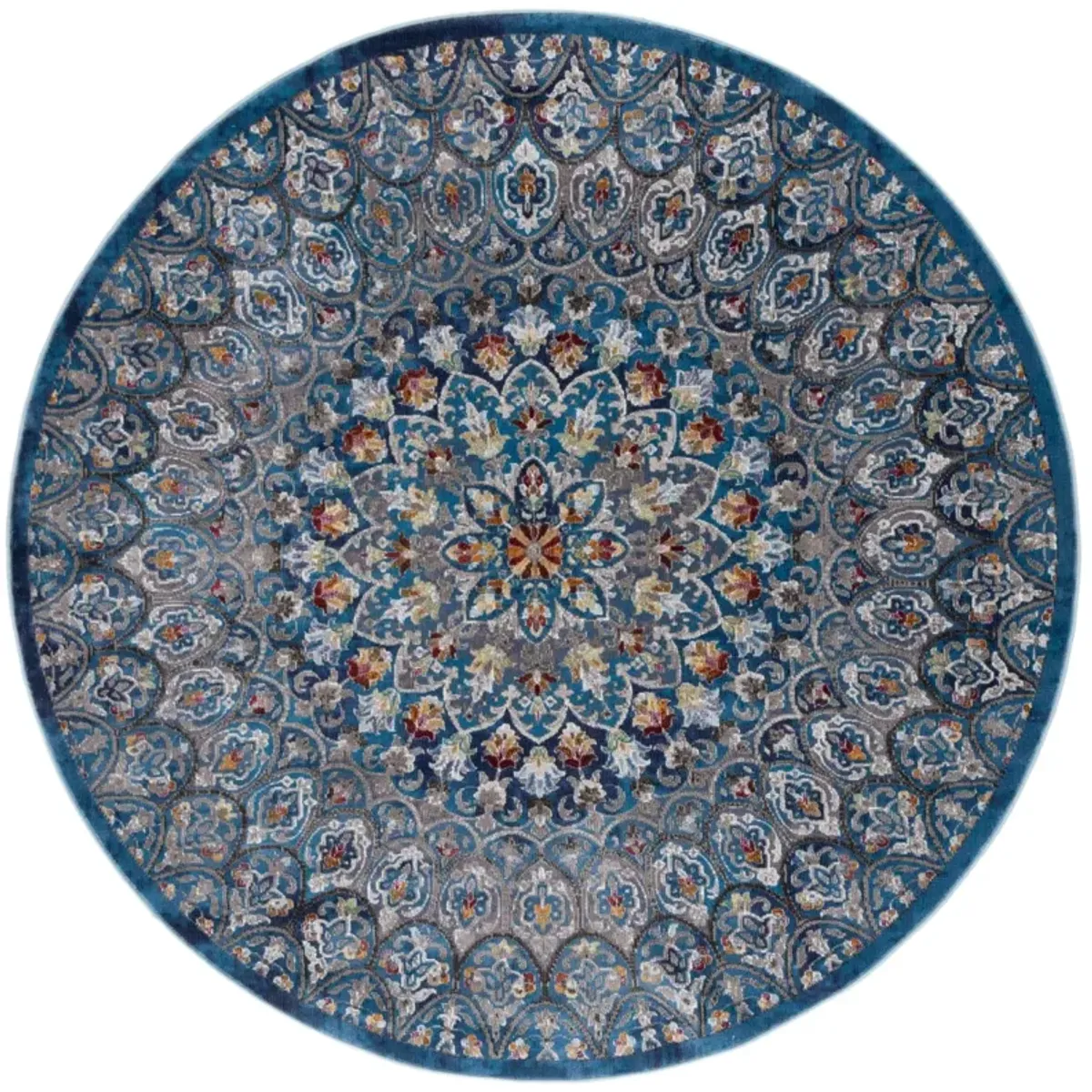 ARIA 112 NAVY  6'-5' x 6'-5' Round Round Rug