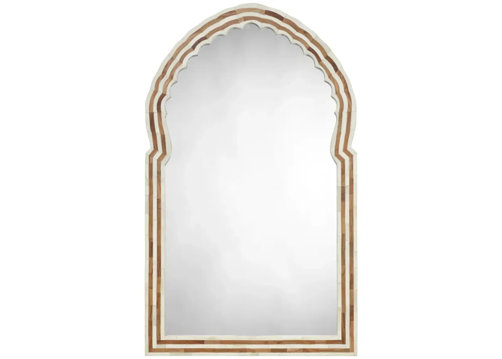 Bardot Large Bone & Wood Arch Mirror