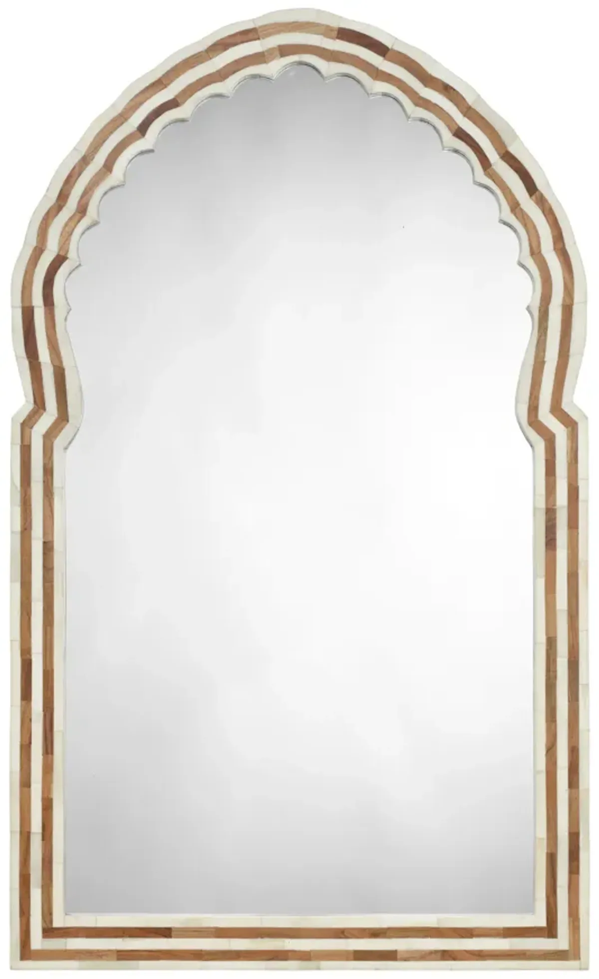 Bardot Large Bone & Wood Arch Mirror