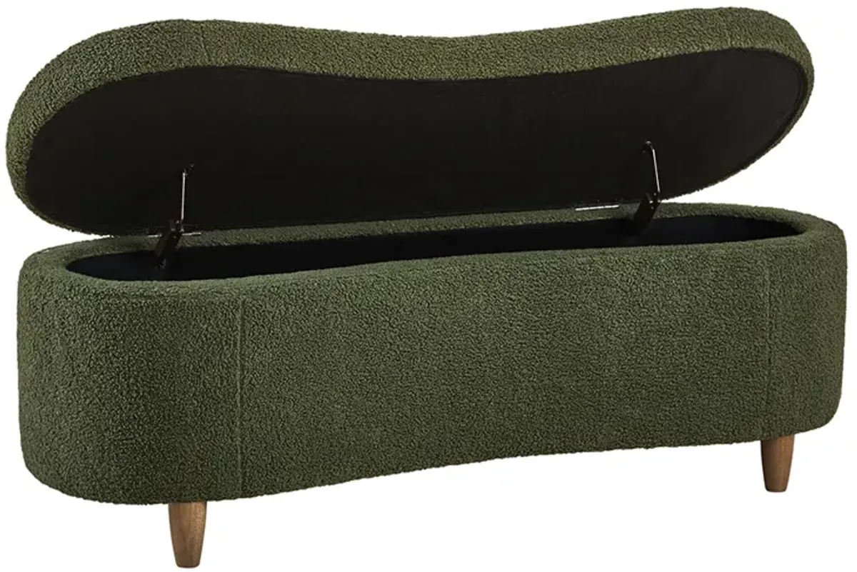 Boucle Flip Top Storage Bench