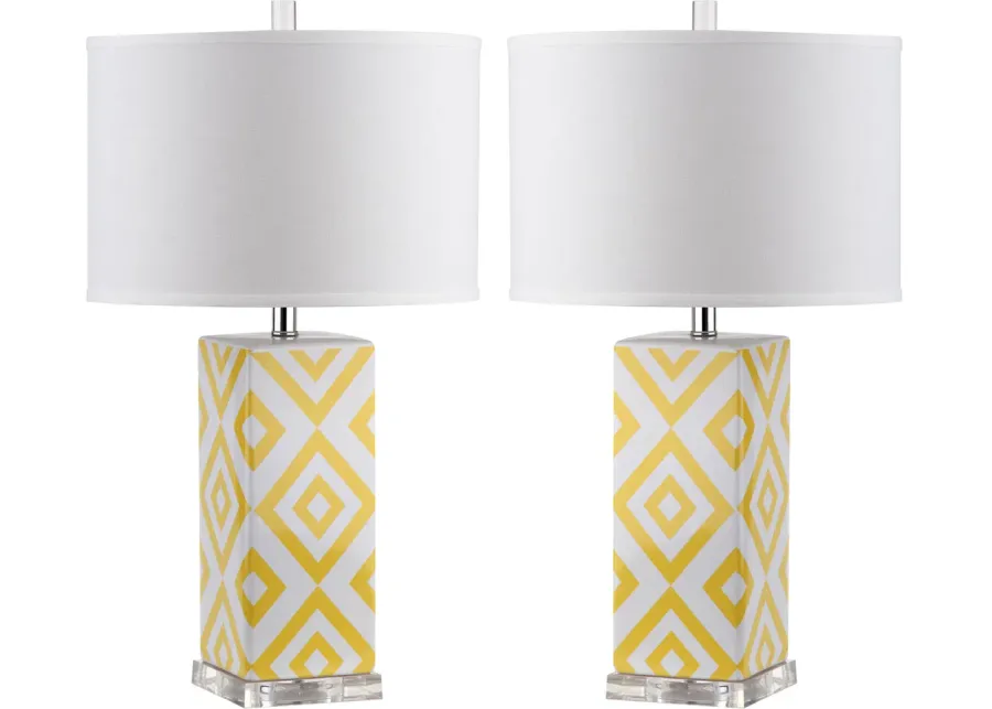 Diamonds 27-Inch H Table Lamp - Set of 2