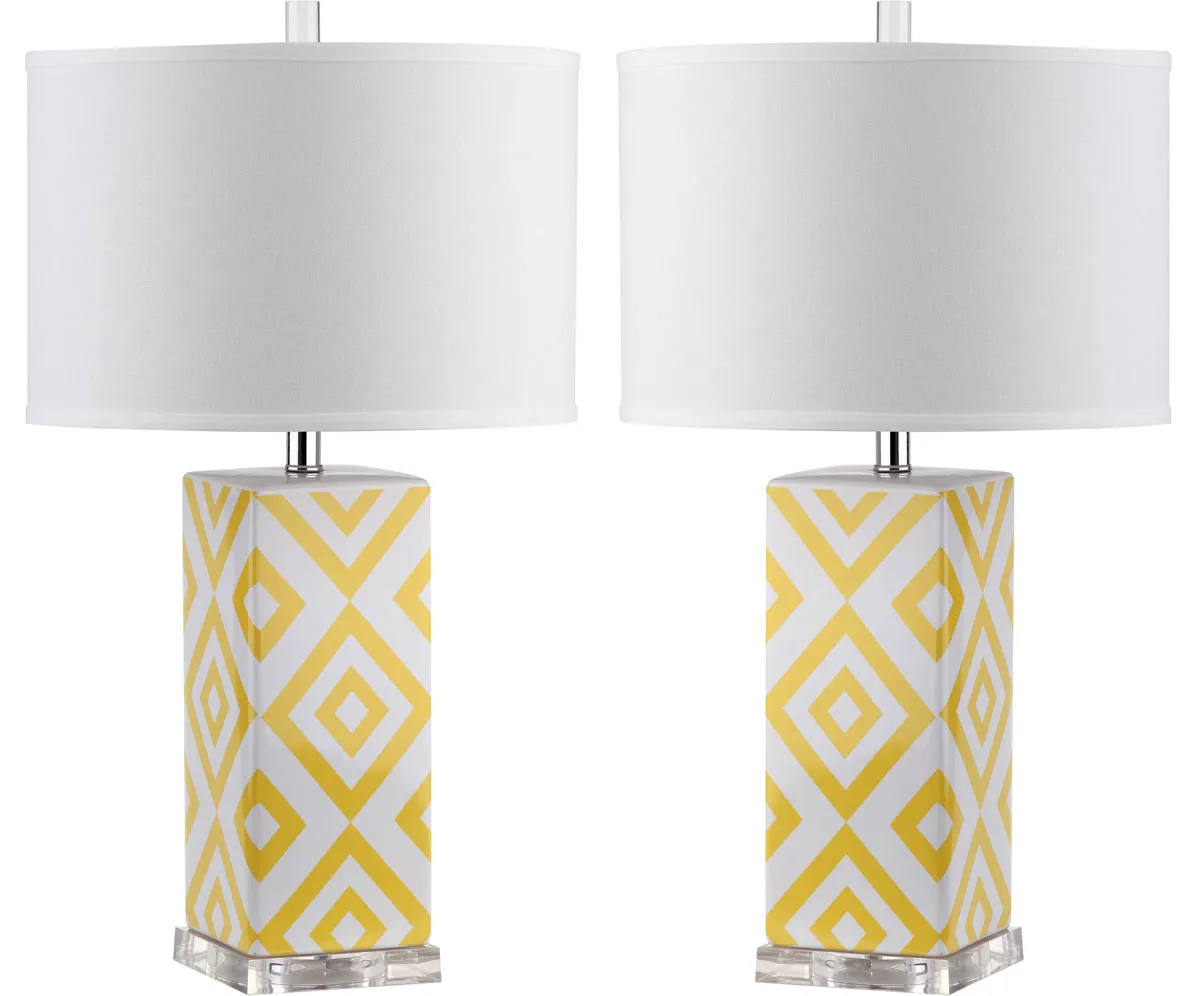 Diamonds 27-Inch H Table Lamp - Set of 2