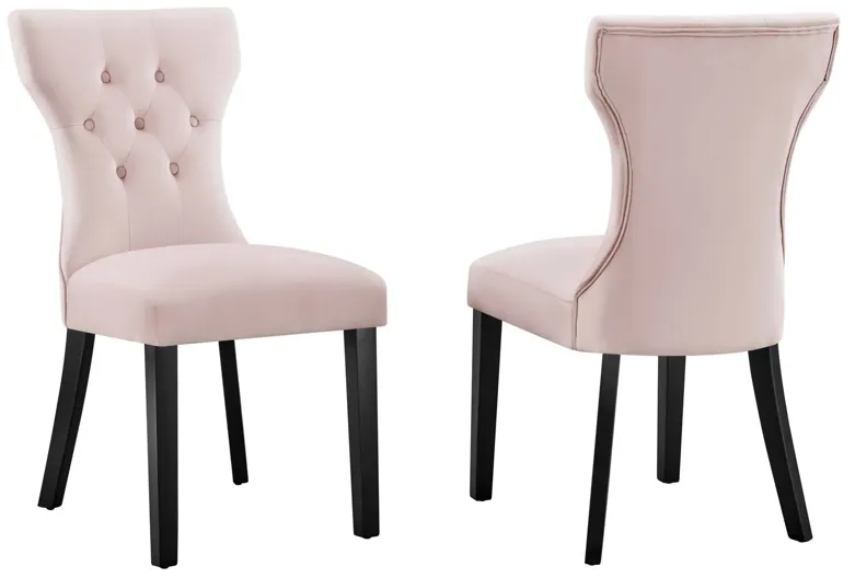 Silhouette Performance Velvet Dining Chairs - Set of 2