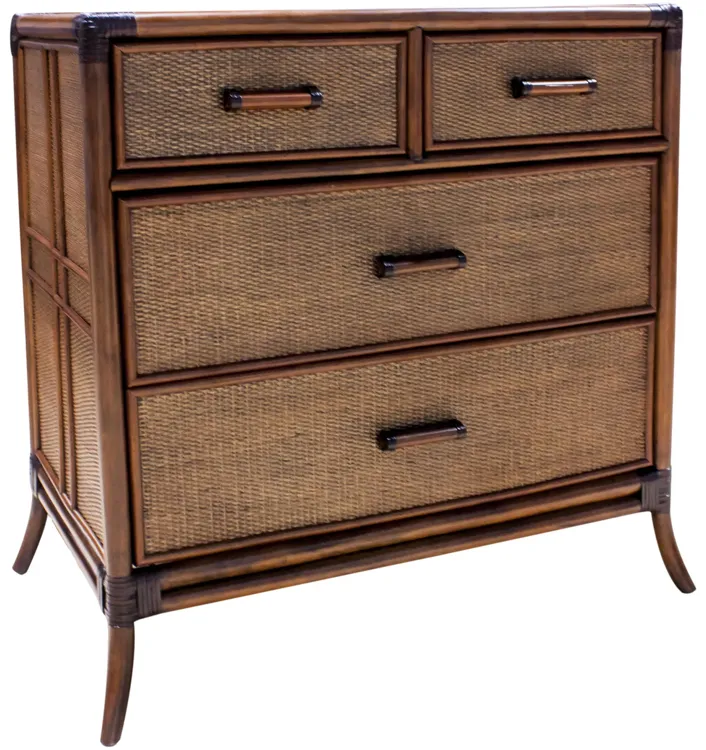 Palm Cove 4-Drawer Split Chest with Glass