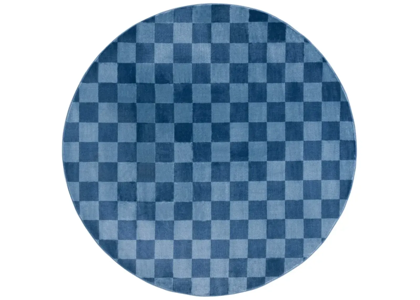 GROOVE 122 BLUE  6'-7' x 6'-7' Round Round Rug