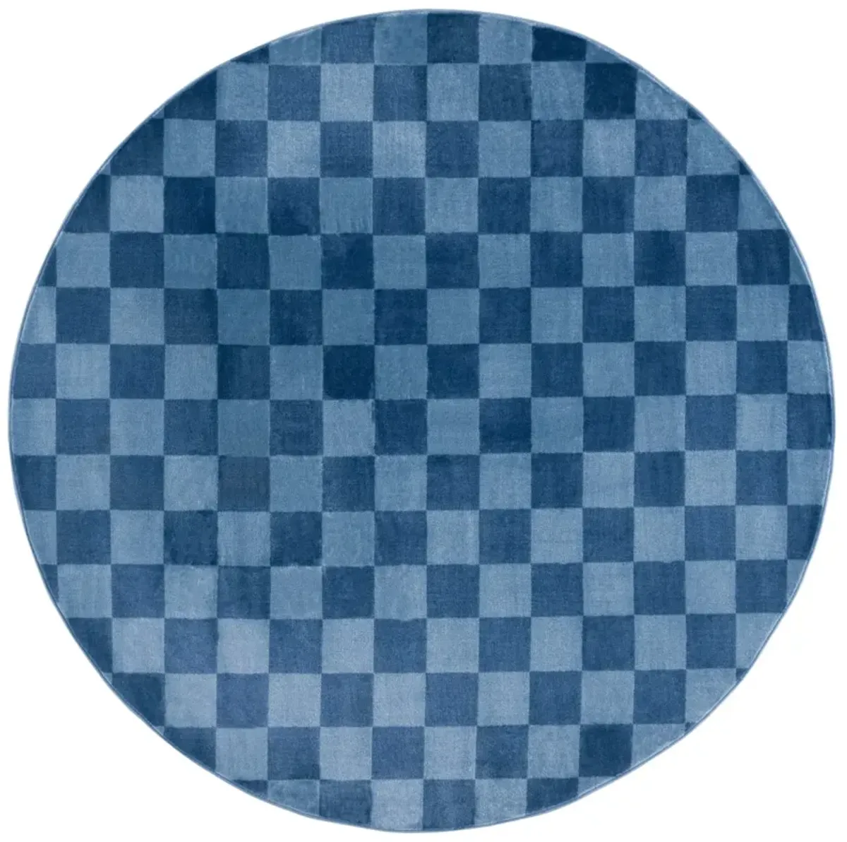 GROOVE 122 BLUE  6'-7' x 6'-7' Round Round Rug