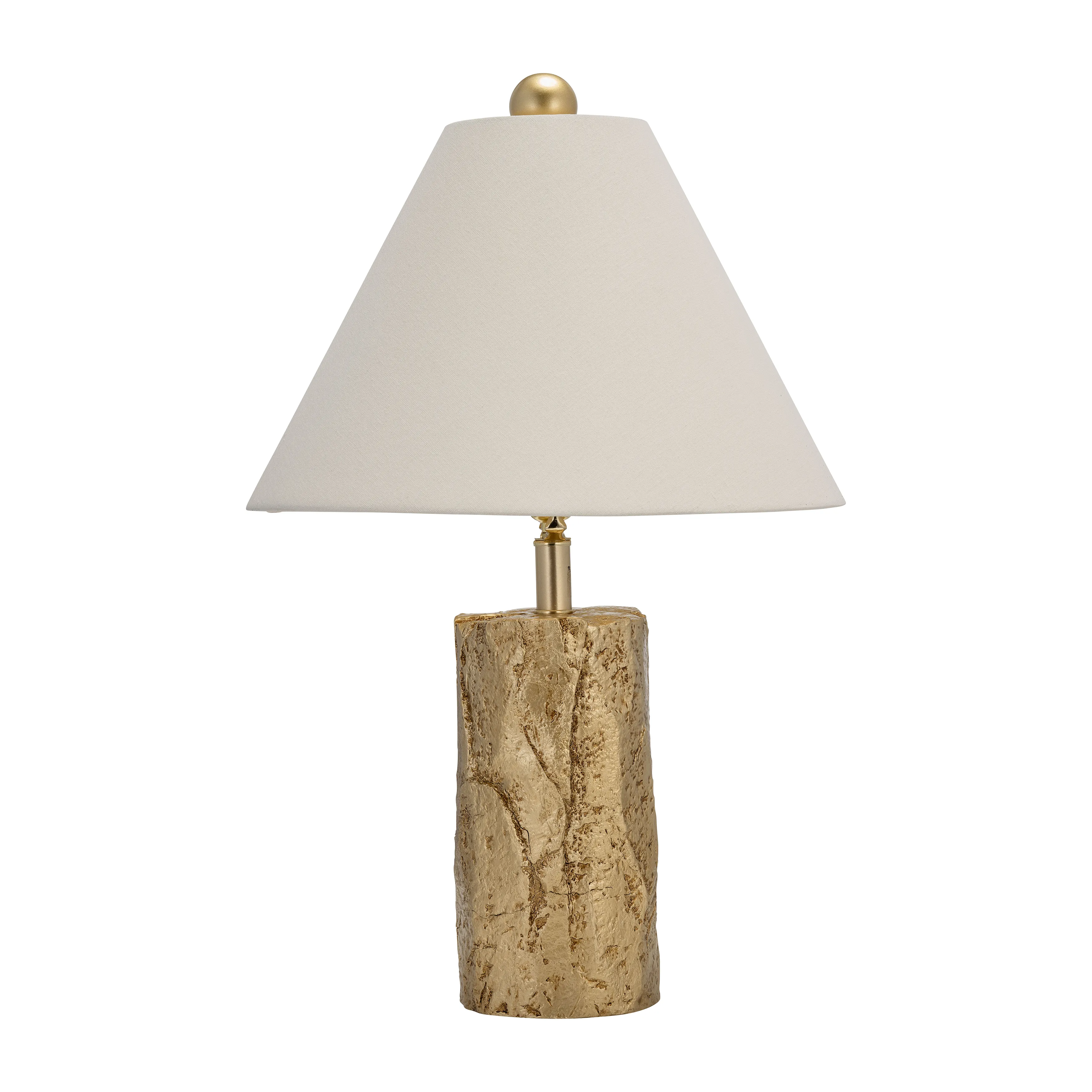 Resin 21" Textured Table Lamp, Gold