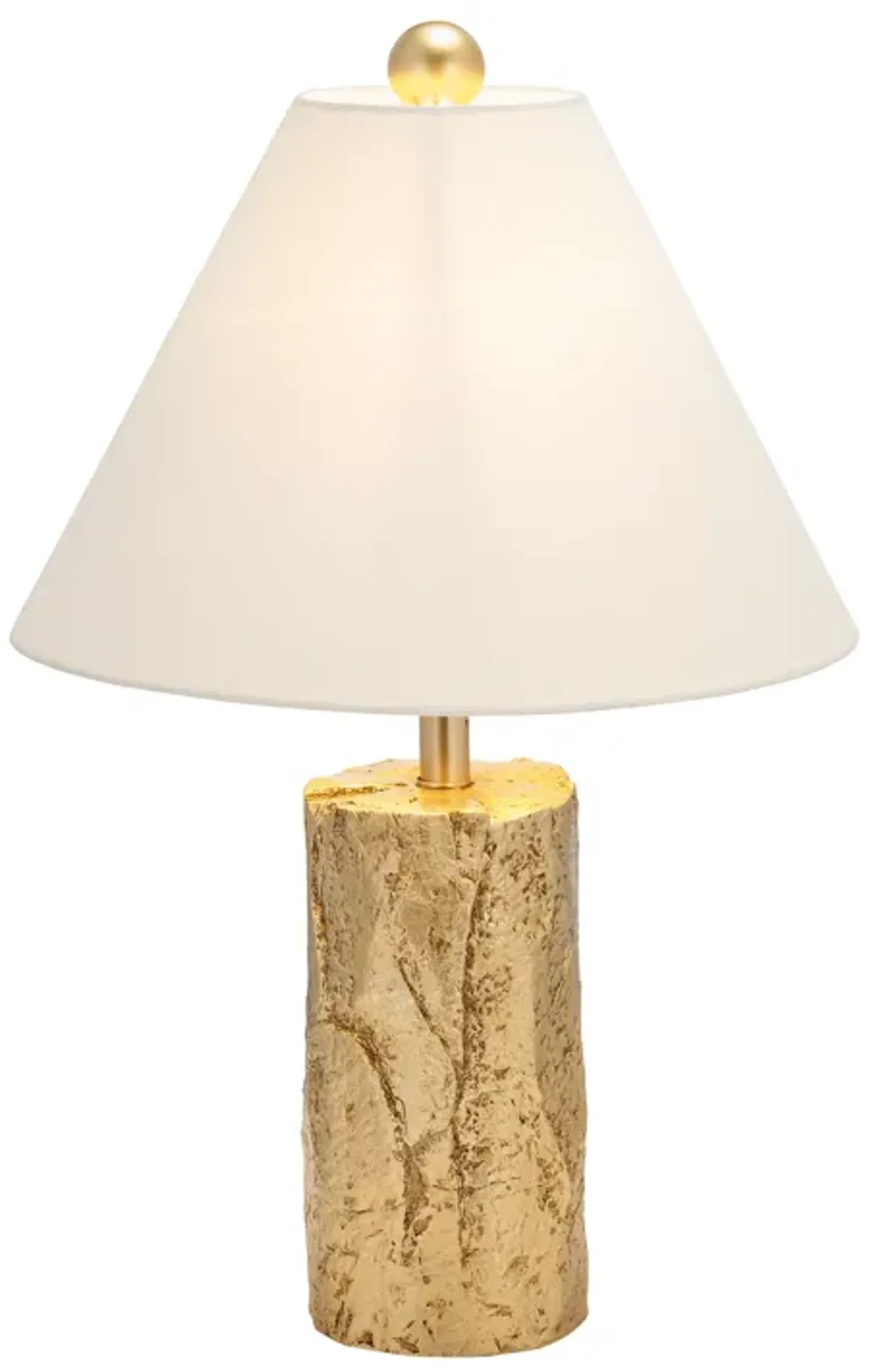 Resin 21" Textured Table Lamp, Gold