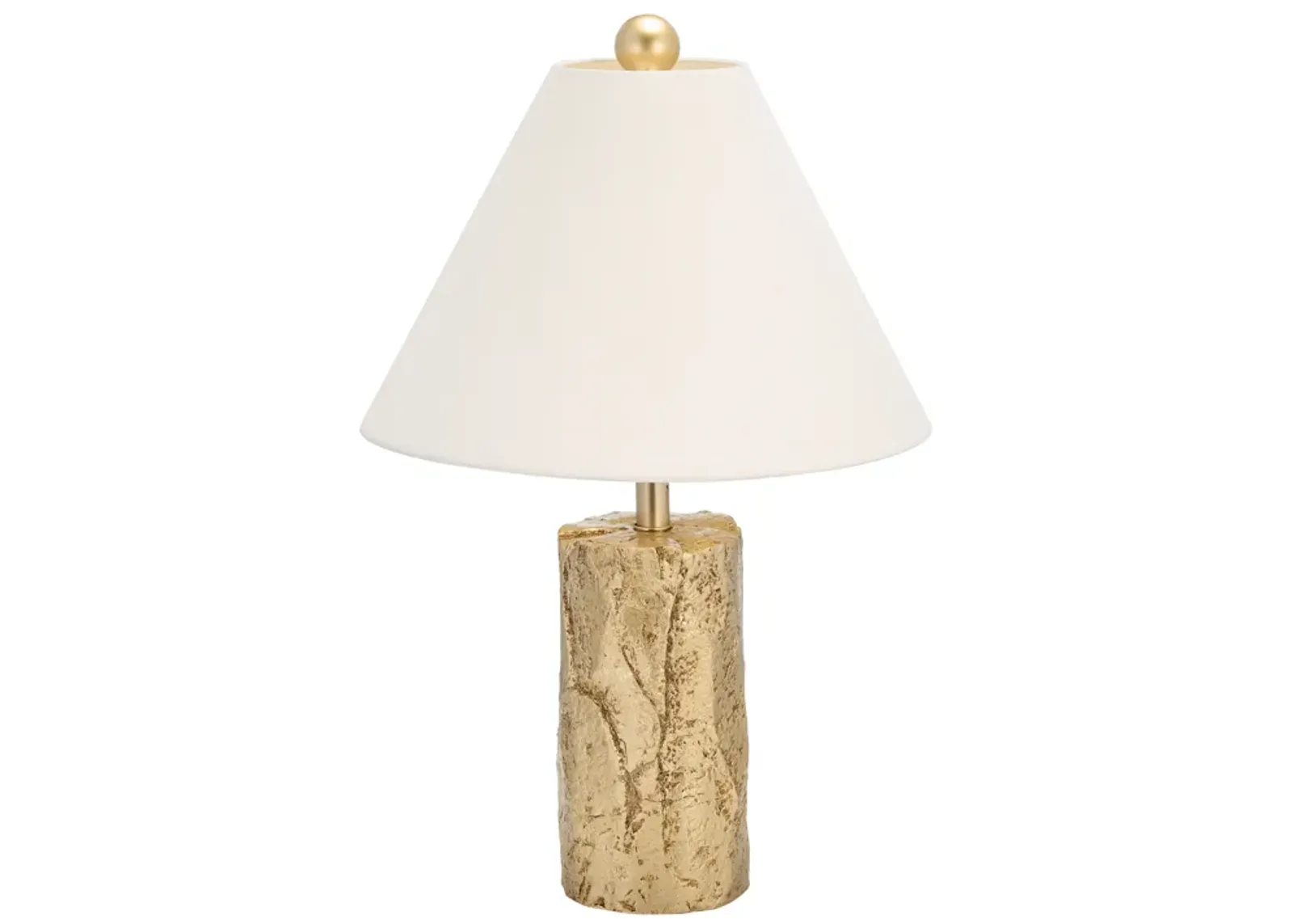 Resin 21" Textured Table Lamp, Gold