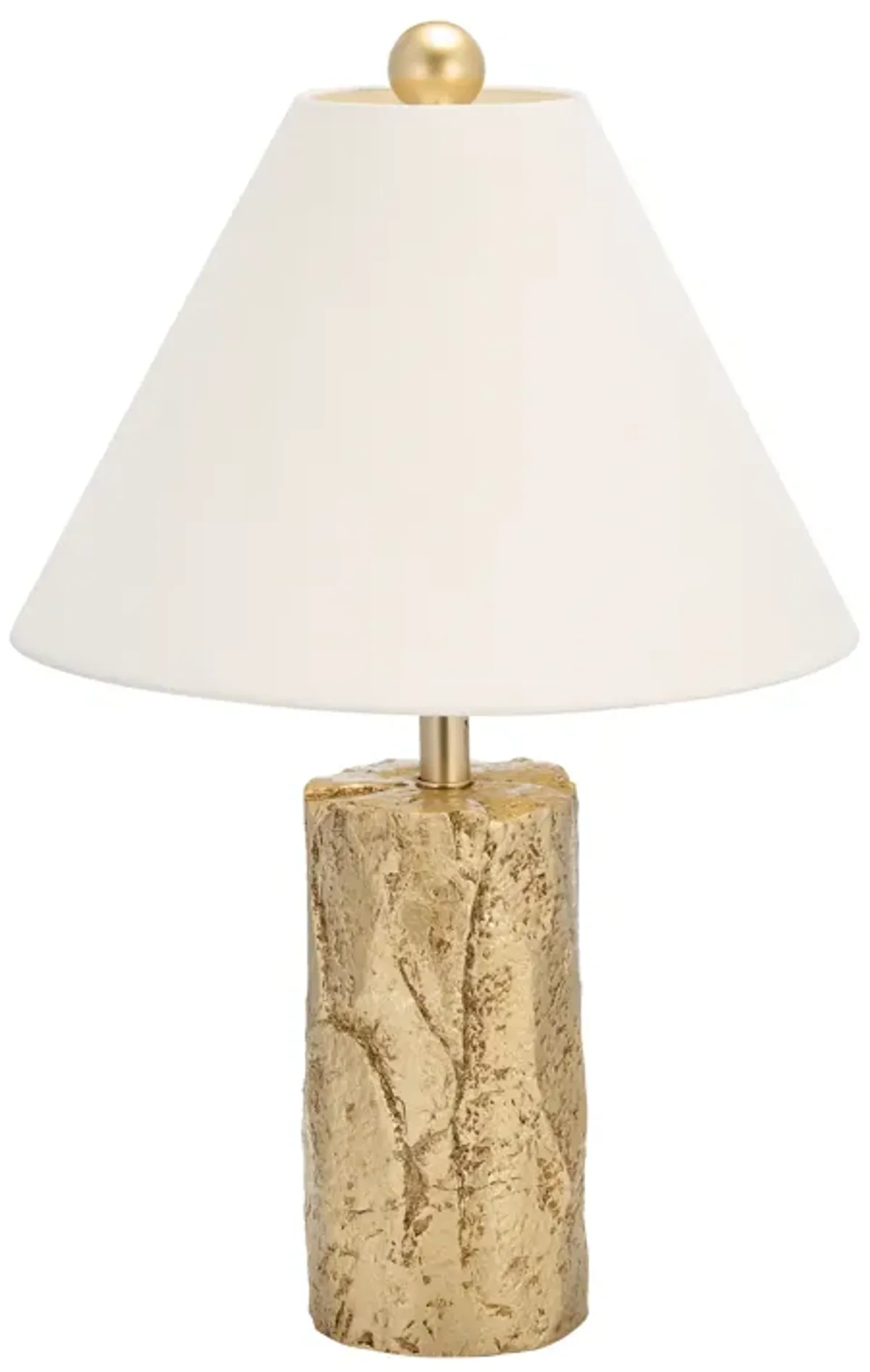 Resin 21" Textured Table Lamp, Gold