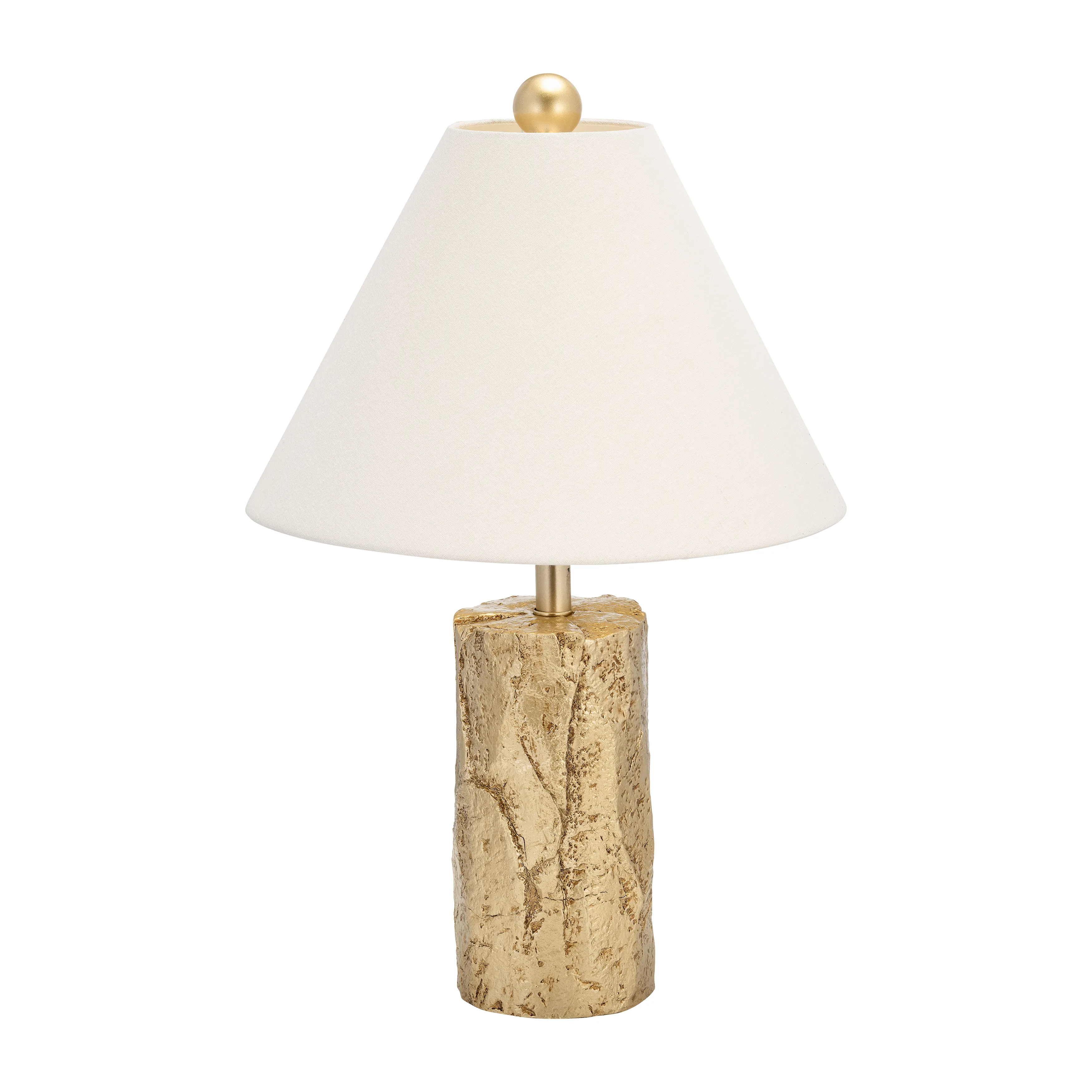 Resin 21" Textured Table Lamp, Gold