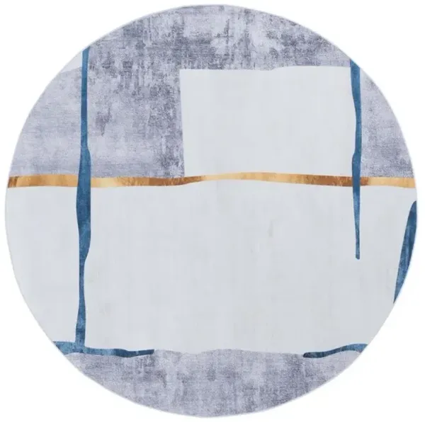 TACOMA 820 M/W S/R Grey  6' X 6' Round Round Rug