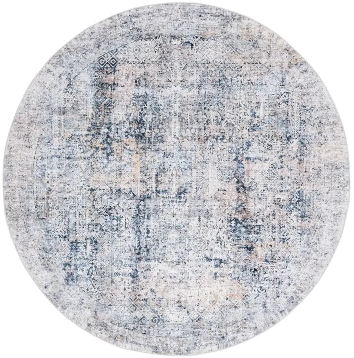 SANTA MONICA 539 NAVY  6' x 6' Round Round Rug