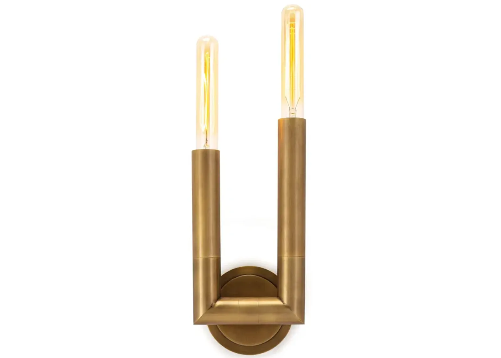 Wolfe Natural Brass Sconce 