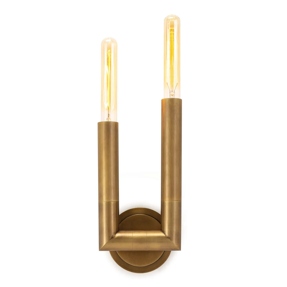 Wolfe Natural Brass Sconce 