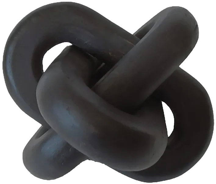 Wood, 6" Decorative Knot, Black