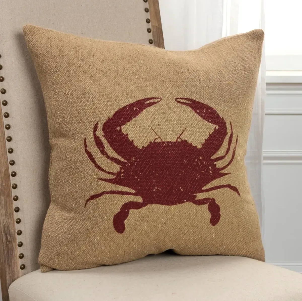 Crab Brown  Pillow