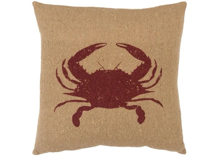 Crab Brown  Pillow