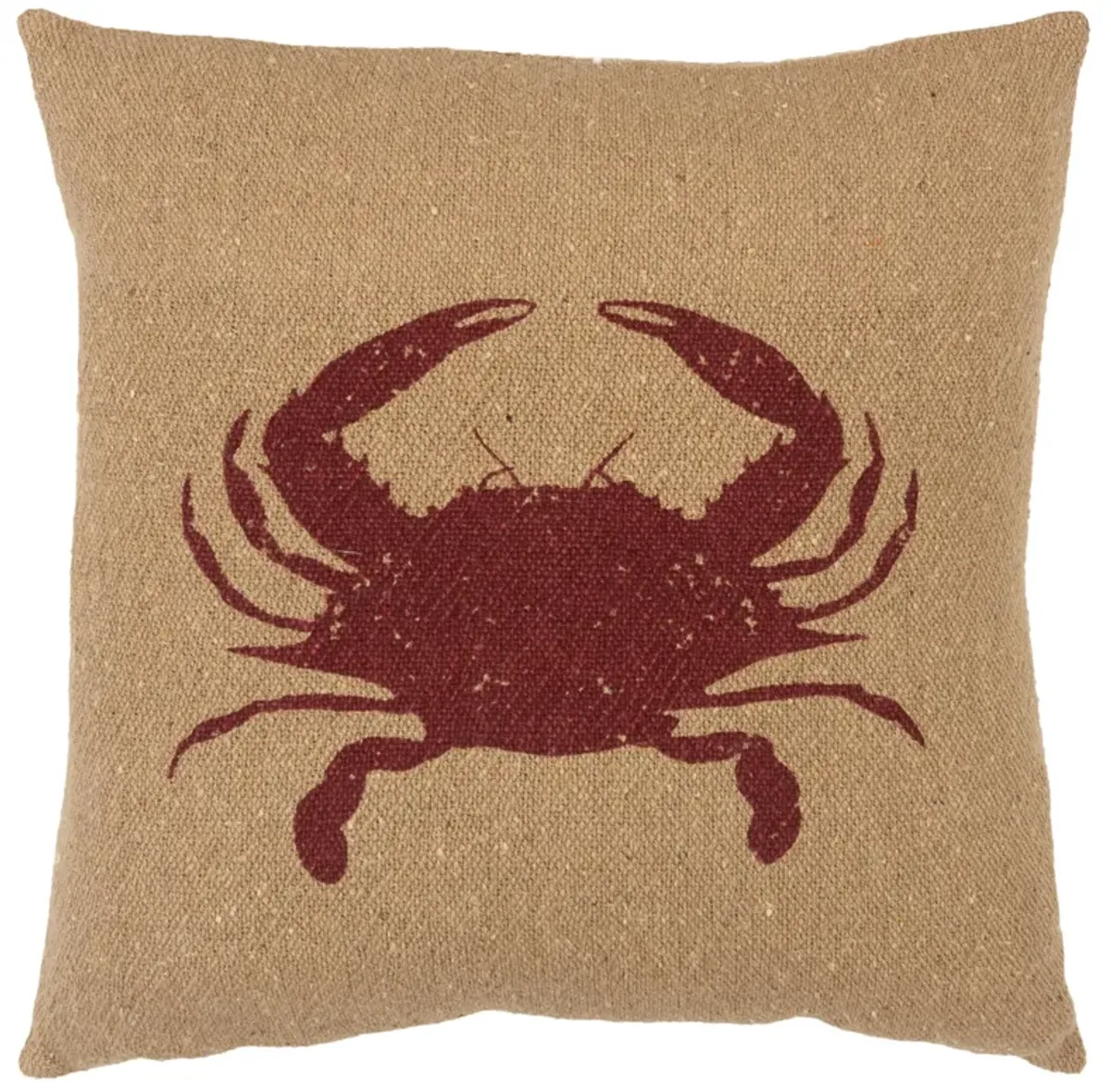 Crab Brown  Pillow