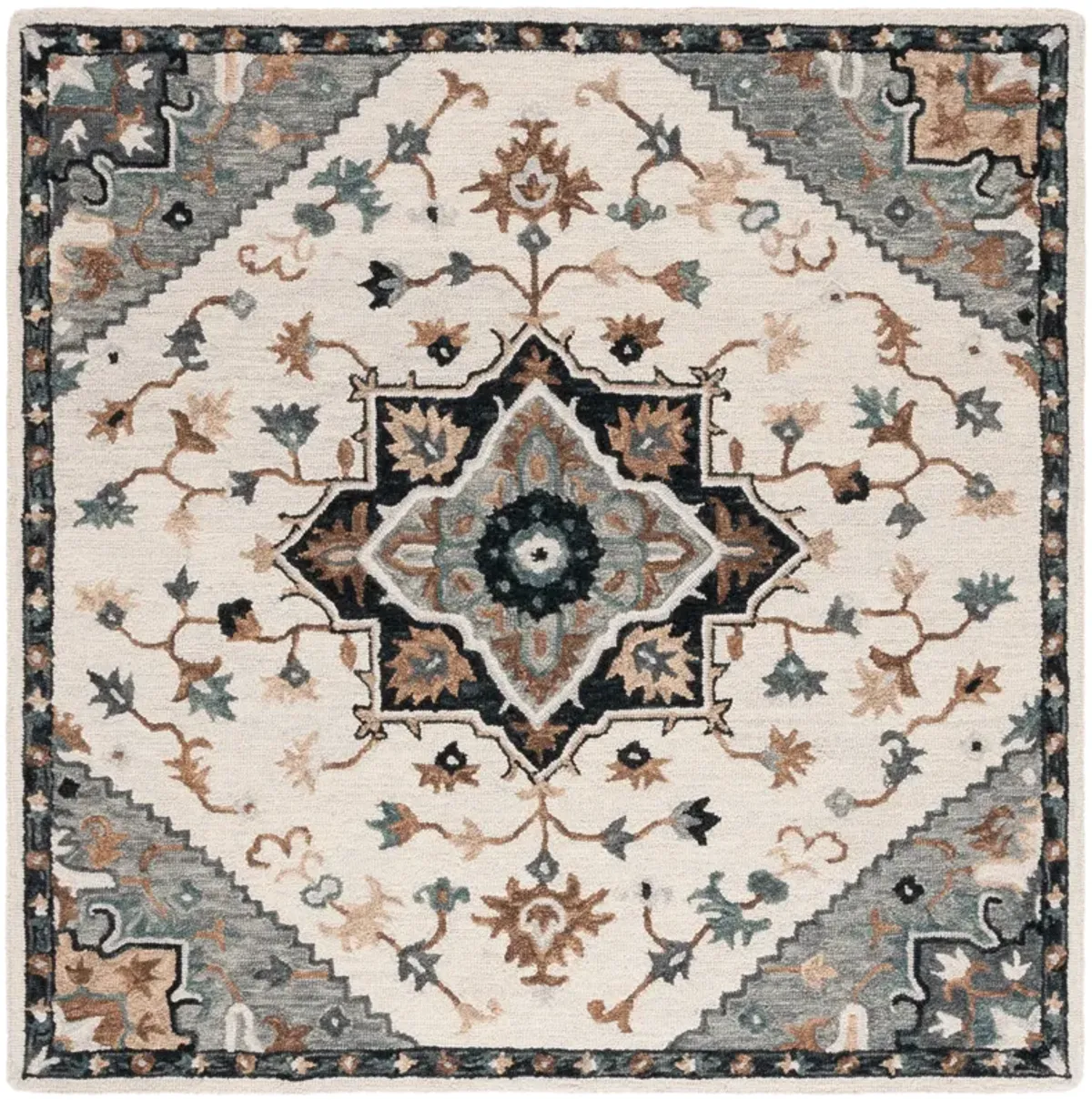 HERITAGE Hand Tufted 6' x 6' Square area rug