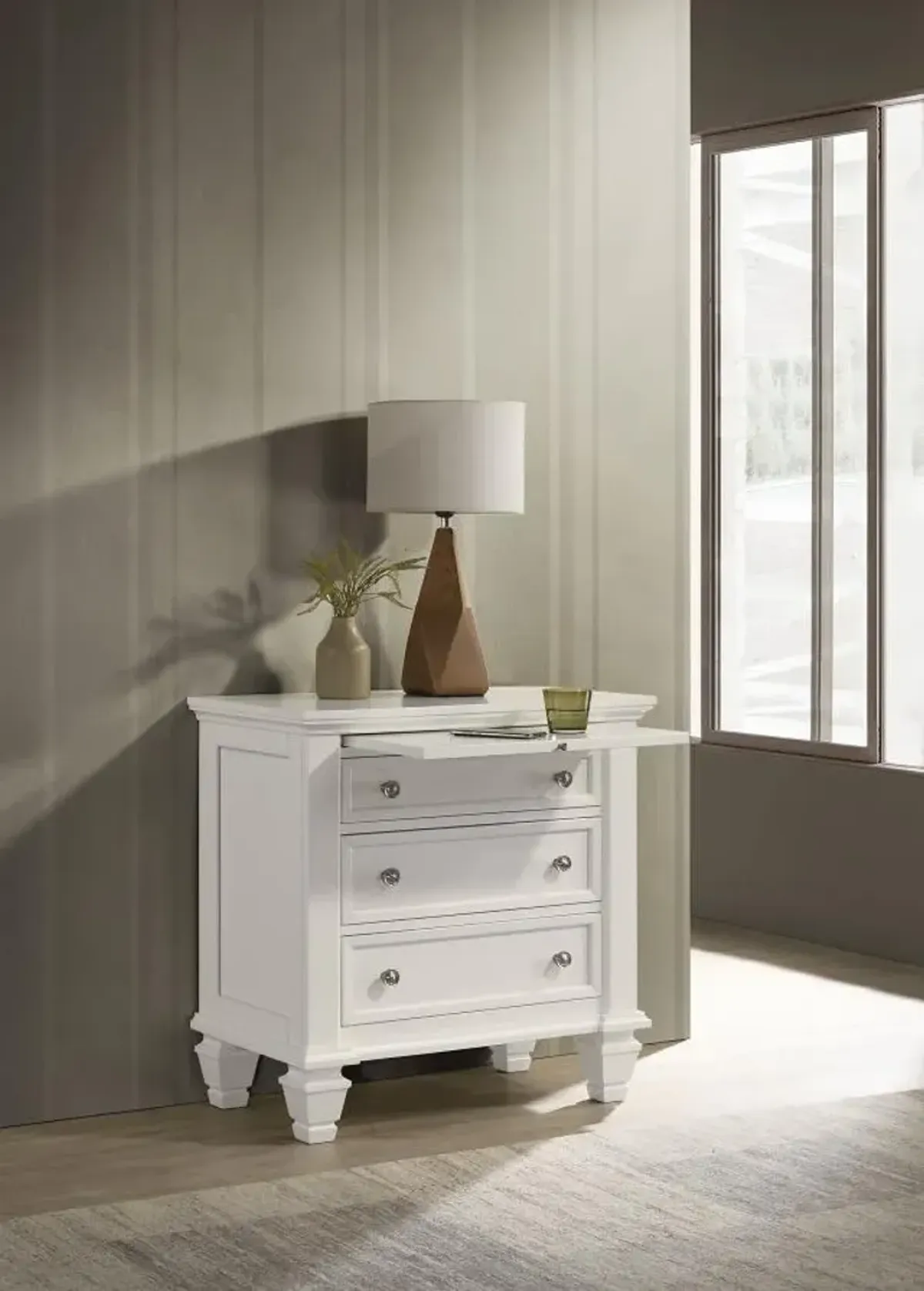 Aarav Beach 3-Drawer Nightstand