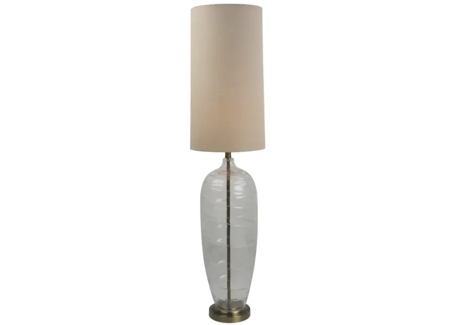 Glass 50" Bottle Table Lamp, Clear