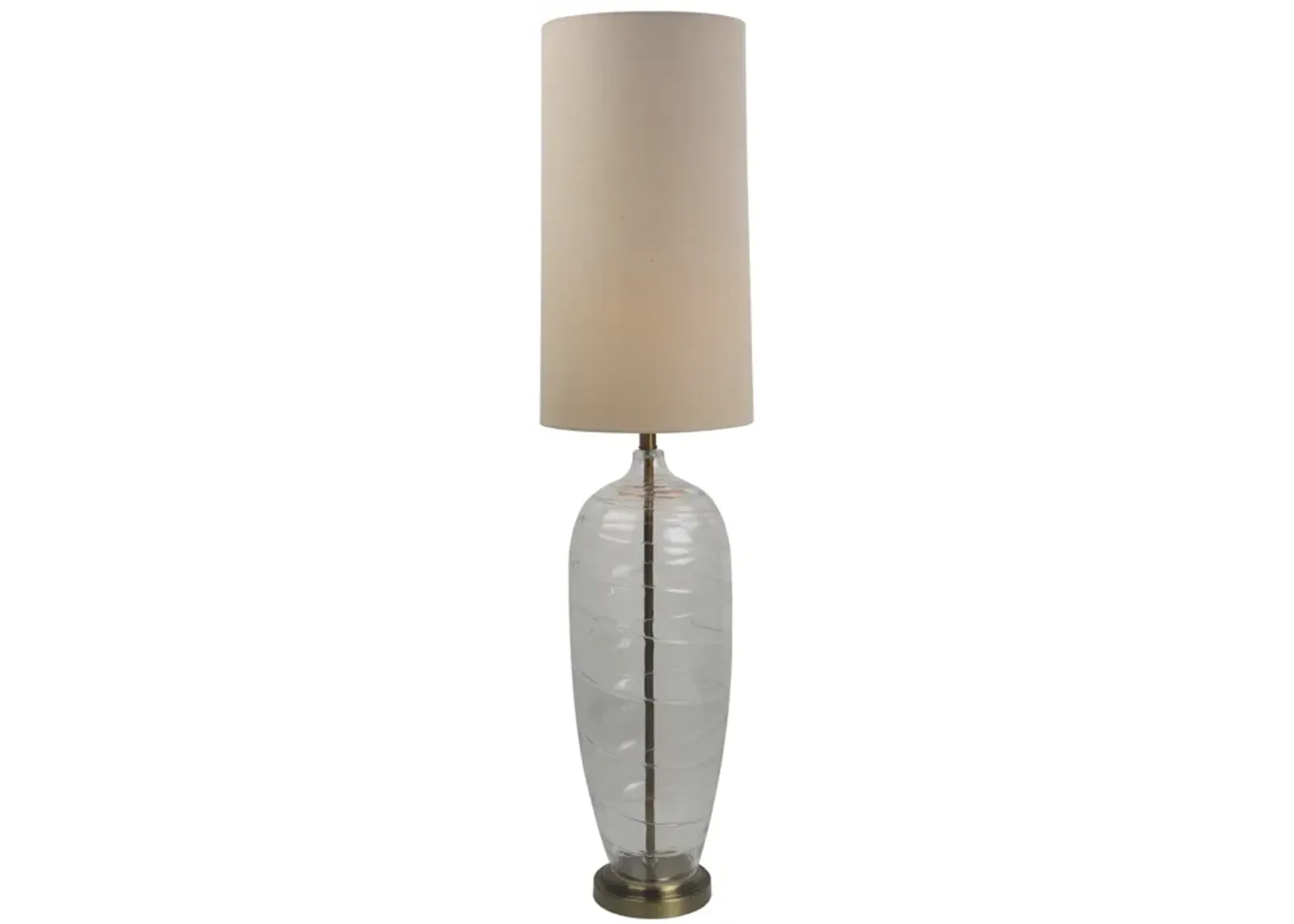 Glass 50" Bottle Table Lamp, Clear