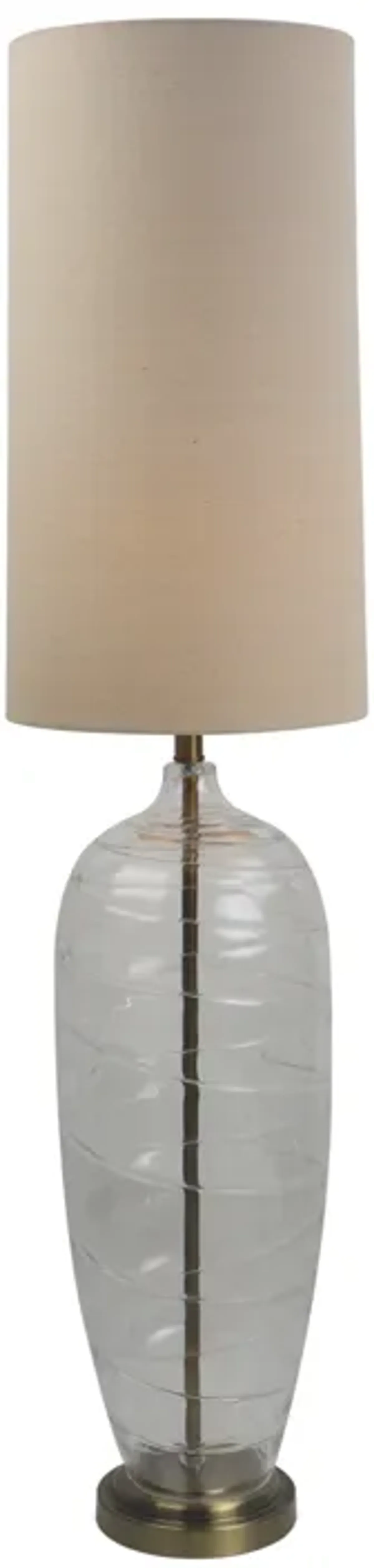 Glass 50" Bottle Table Lamp, Clear