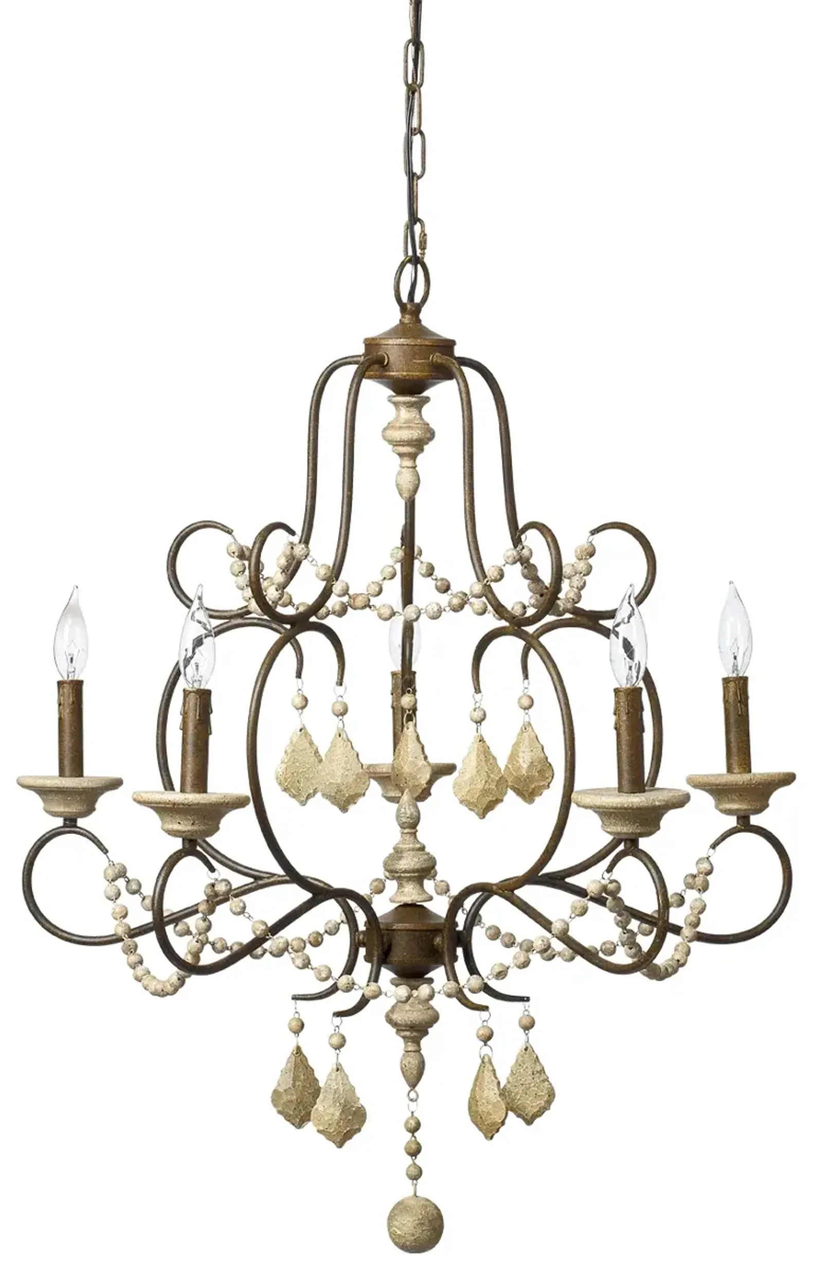 Yellowstone Wood Beaded Chandelier