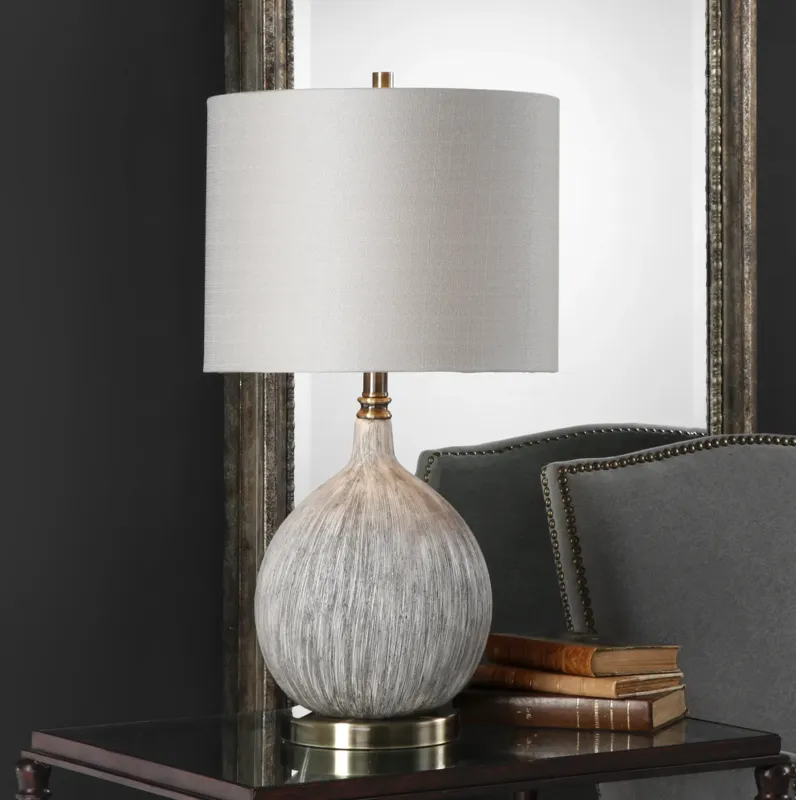 Hedera Textured Ivory Table Lamp