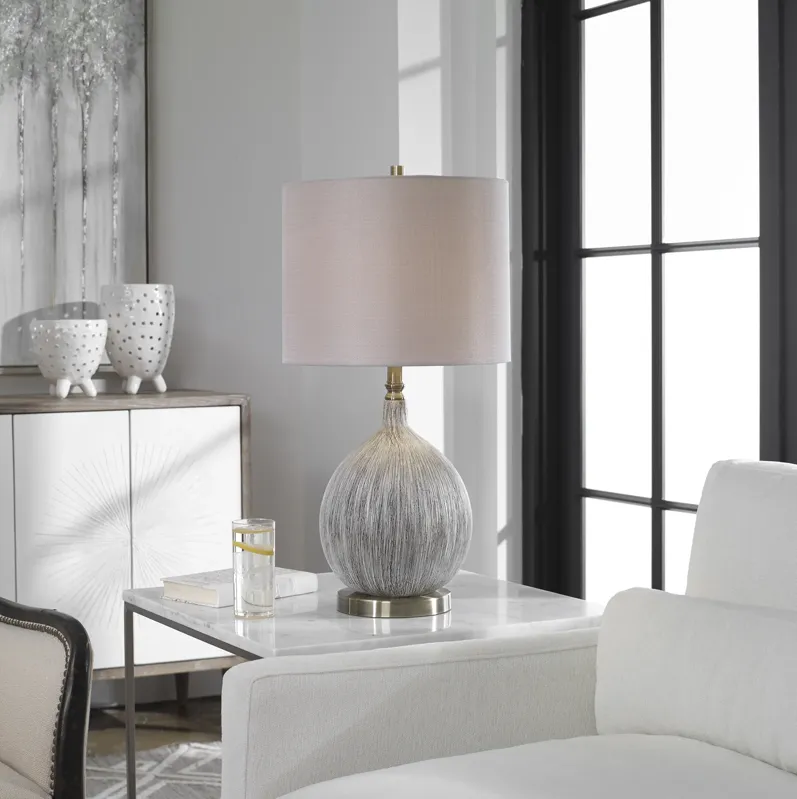 Hedera Textured Ivory Table Lamp