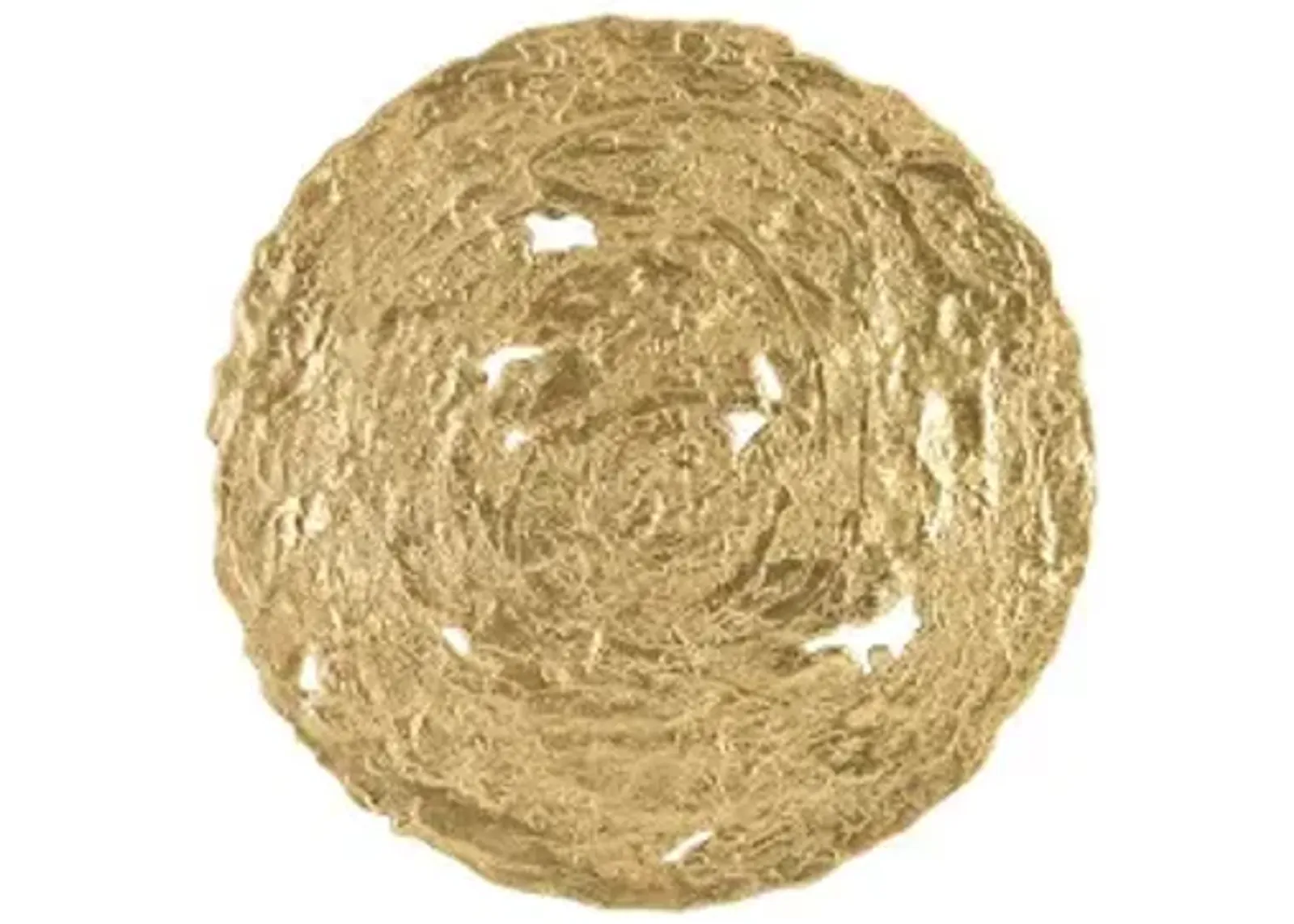 Molten Wall Disc, Medium, Gold Leaf